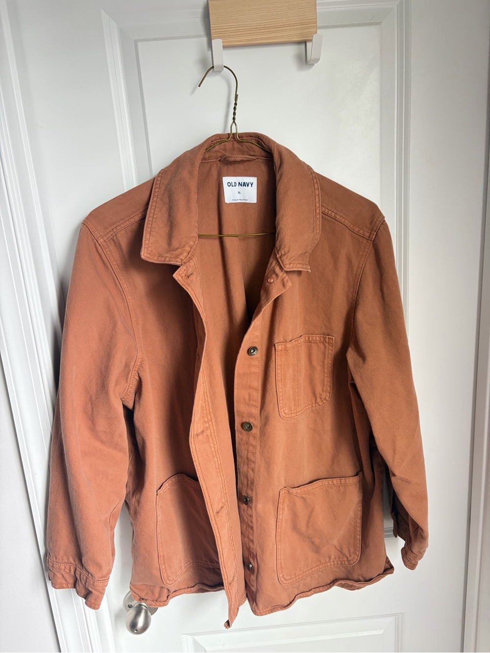 Old Navy Men's Rust-Colored Lightweight Shirt Jacket
